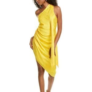 RONNY KOBO Zoey One Shoulder Dress NEW BEAUTIFUL Yellow SMALL